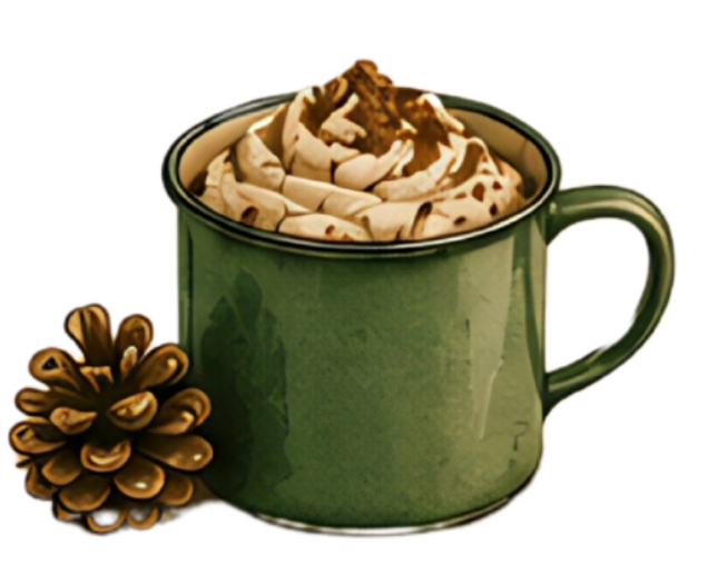 Mok warme chocolademelk met slagroom